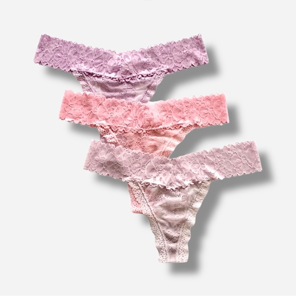 🌸New🌸 3pk lace thong panty lot size large